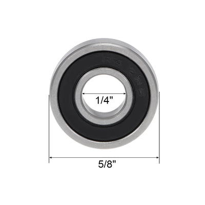 Harfington Uxcell Deep Groove Ball Bearing Double Sealed ABEC-3 Bearings