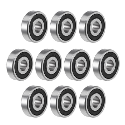 Harfington Uxcell Deep Groove Ball Bearings Metric Double Sealed Chrome Steel ABEC3 Z1