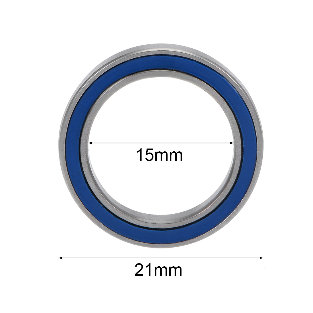 uxcell Uxcell Deep Groove Ball Bearing Thin Section Double Seal Chrome Steel Blue Cover