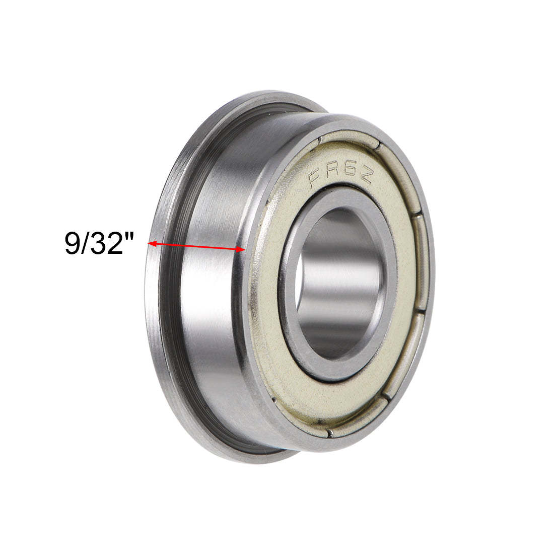 Harfington FR6ZZ Flange Ball Bearing 3/8"x7/8"x9/32" Shielded Chrome Bearings 4pcs