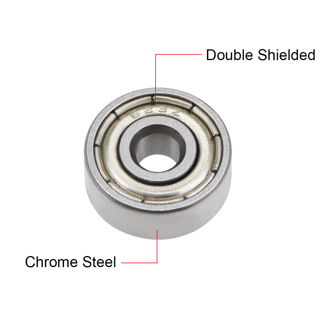 uxcell Uxcell Deep Groove Ball Bearing Double Shielded ABEC-3 Bearings