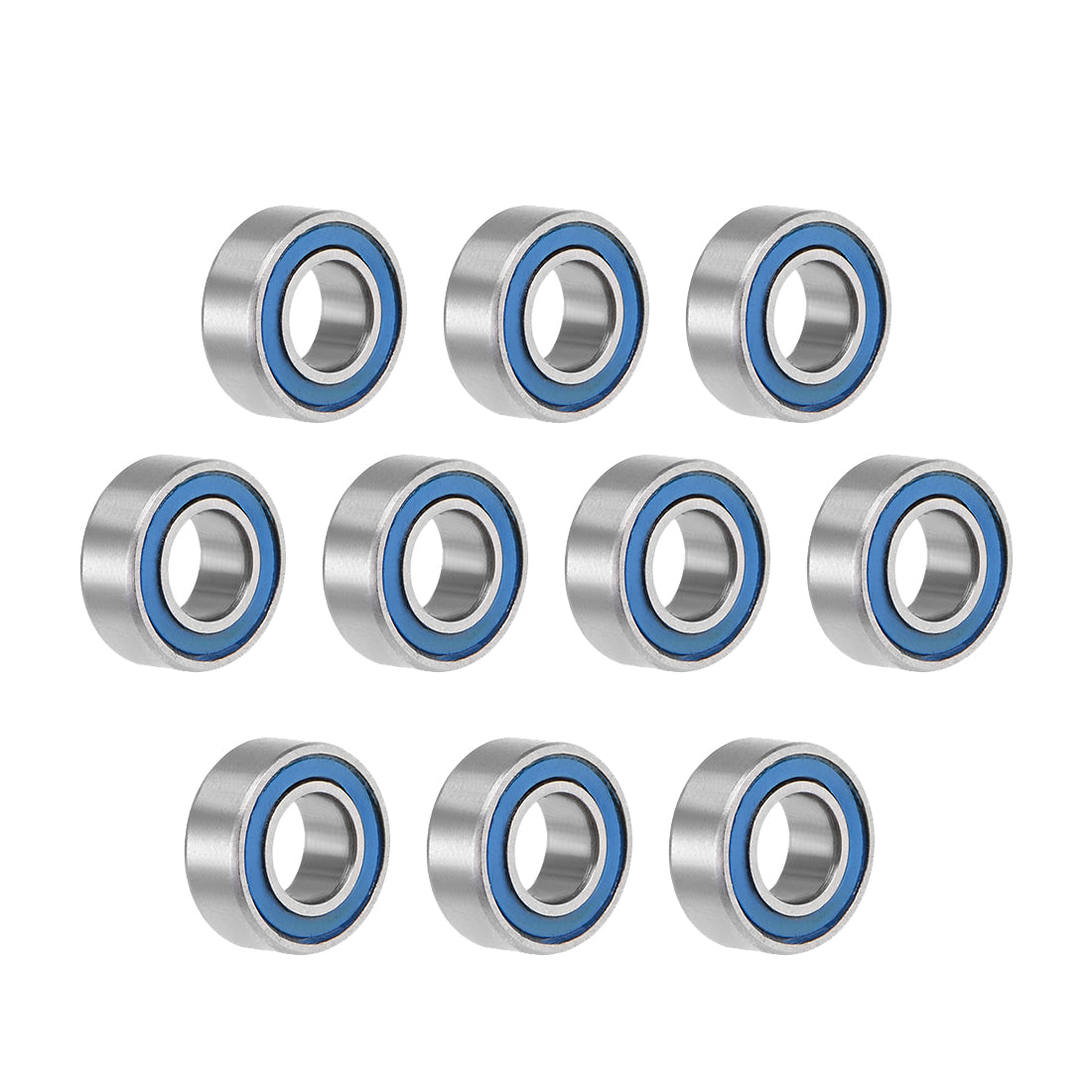 uxcell Uxcell Deep Groove Ball Bearings Double Sealed Chrome Steel P6 Z1 Blue Cover