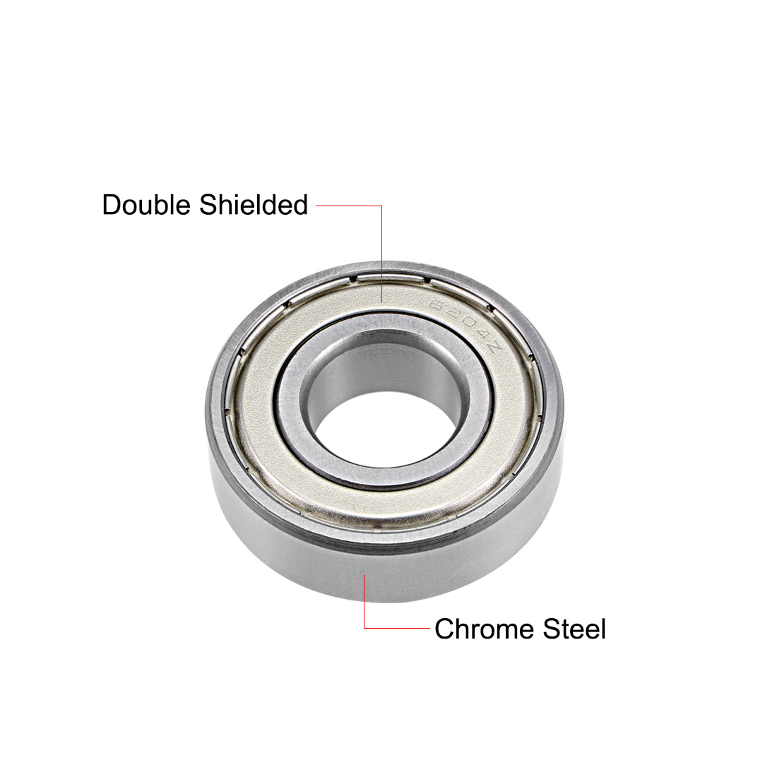 Harfington Deep Groove Ball Bearings Metric Double Shielded Chrome Steel ABEC-3 Z1