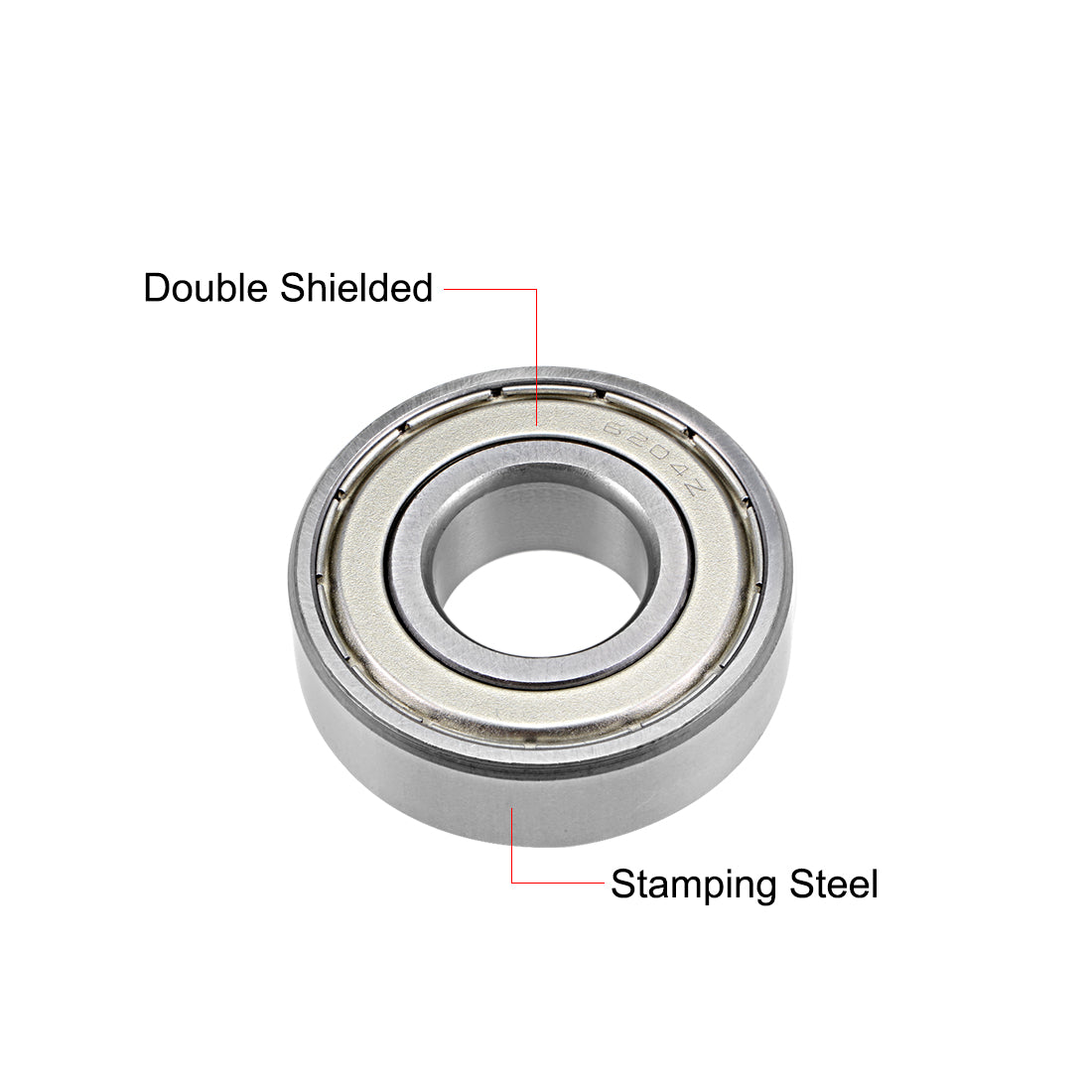 Harfington Deep Groove Ball Bearings Metric Double Shielded Chrome Steel ABEC3 Z1