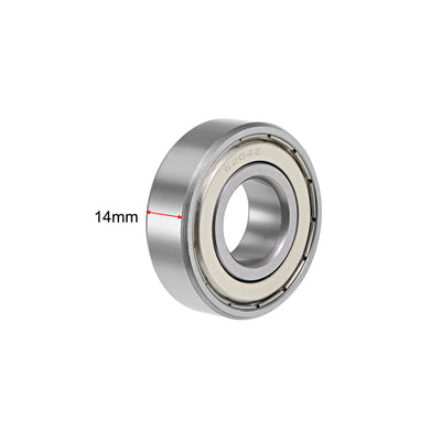 Harfington Deep Groove Ball Bearings Metric Double Shielded Chrome Steel ABEC3 Z1