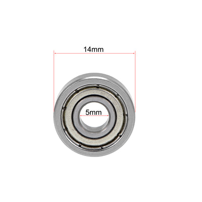 Harfington Deep Groove Ball Bearings Metric Double Shielded Chrome Steel ABEC3 Z1 Level