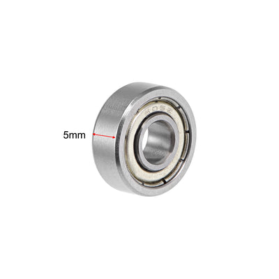 Harfington Uxcell Deep Groove Ball Bearing Double Shielded ABEC-3 Bearings