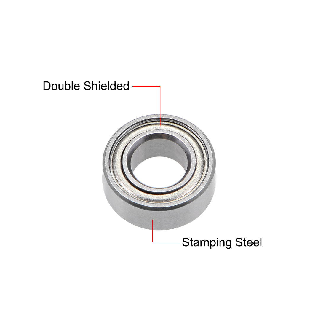Harfington Deep Groove Ball Bearings Metric Double Shielded Chrome Steel P6 Z1