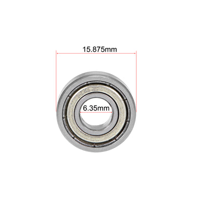 Harfington Deep Groove Ball Bearings Inch Double Shielded Chrome Steel ABEC-3 Z1