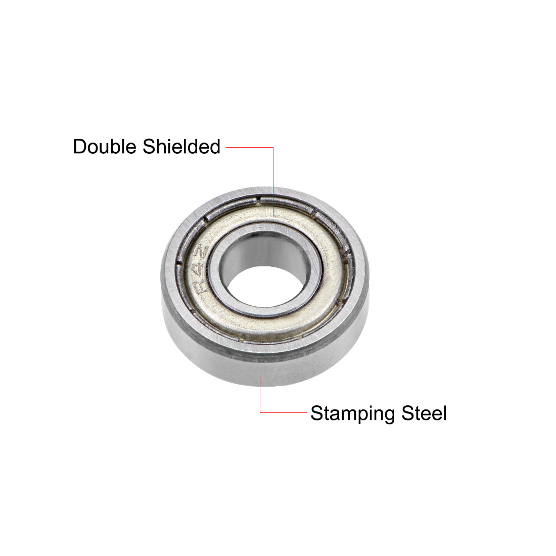 Harfington R4ZZ Ball Bearing 1/4"x5/8"x0.196" Double Shielded ABEC-3 Bearings 10pcs
