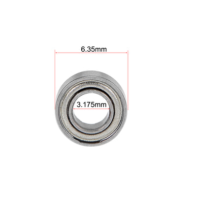 Harfington Deep Groove Ball Bearings Inch Double Shielded Chrome Steel ABEC-3 Z1