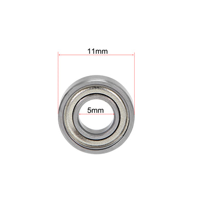 Harfington Deep Groove Ball Bearings Metric Double Shield Chrome Steel ABEC-3 Z1