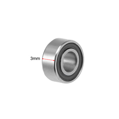 Harfington Uxcell Deep Groove Ball Bearings Metric Double Sealed Chrome Steel ABEC3 Z1