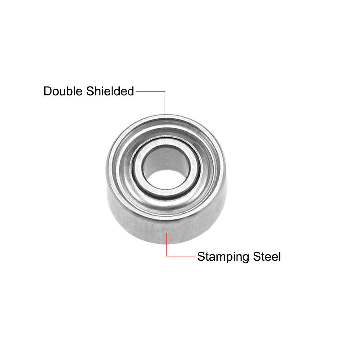 uxcell Uxcell Deep Groove Ball Bearing Double Shielded ABEC-3 Bearings