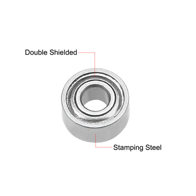 Harfington Deep Groove Ball Bearings Metric Double Shielded Chrome Steel P6 Z1