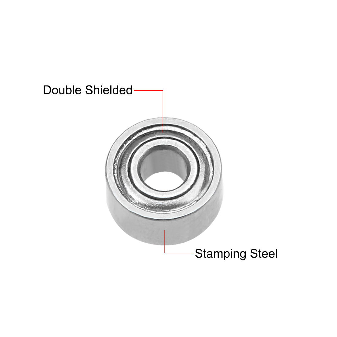 Harfington Deep Groove Ball Bearings Metric Double Shield Chrome Steel ABEC-3 Z1