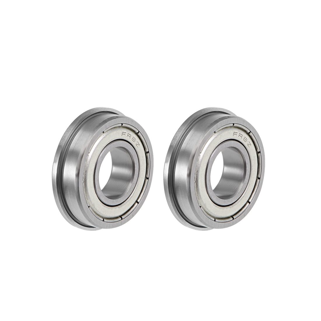 Harfington FR8ZZ Flange Ball Bearing 1/2"x1-1/8"x5/16" Shielded Chrome Bearings 2pcs