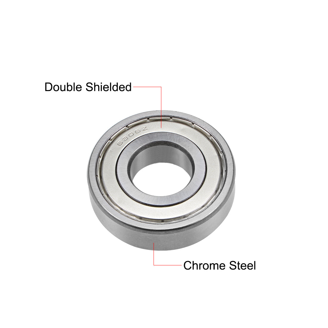 Harfington Deep Groove Ball Bearings Metric Double Shielded Chrome Steel ABEC-3 Z1