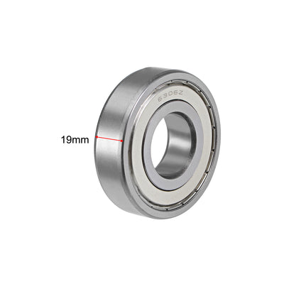 Harfington Deep Groove Ball Bearings Metric Double Shielded Chrome Steel ABEC-3 Z1