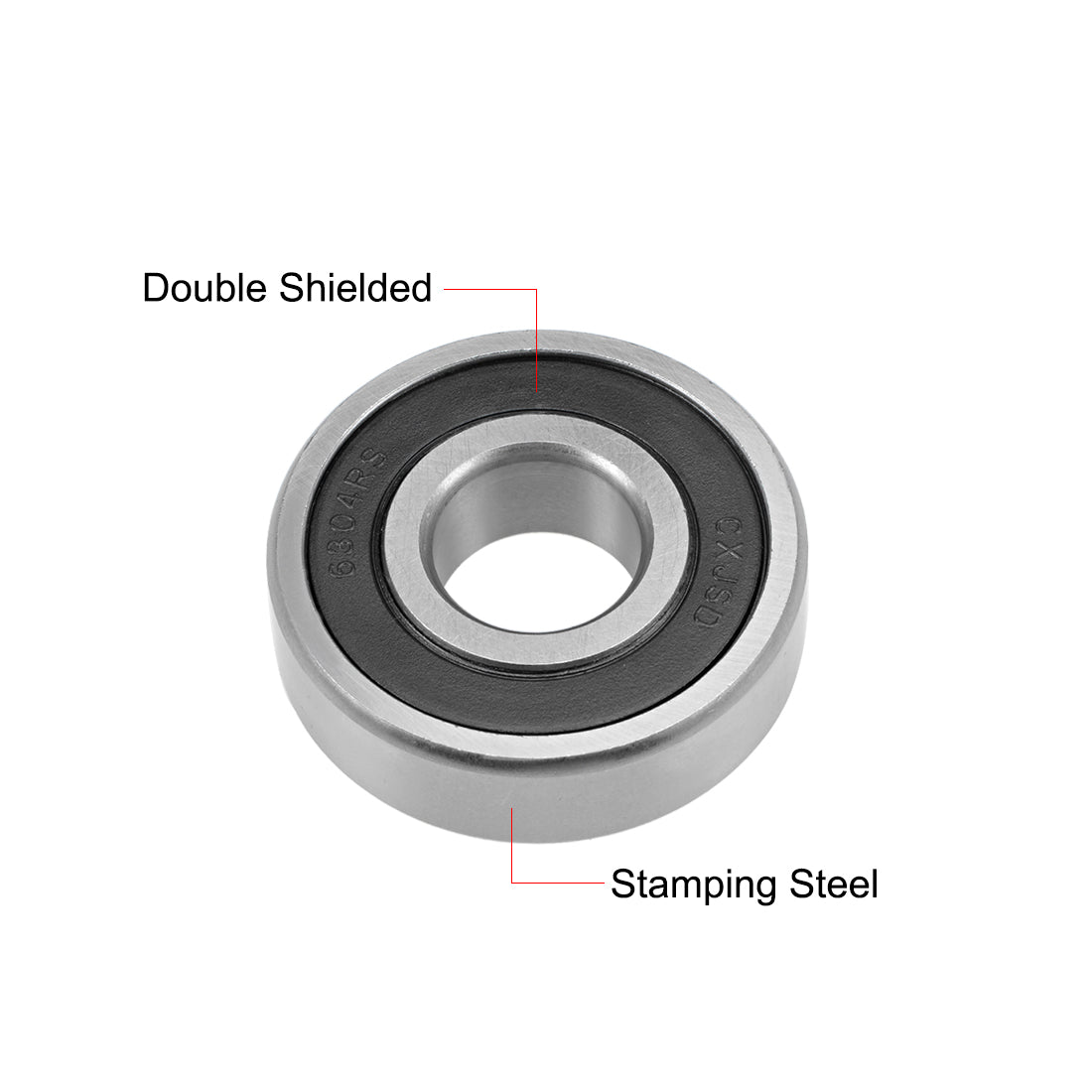 uxcell Uxcell Deep Groove Ball Bearing Double Sealed ABEC-3 Z1 Bearings