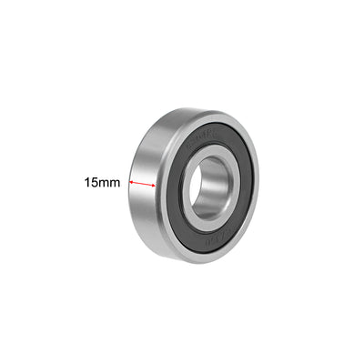 Harfington Uxcell Deep Groove Ball Bearing Double Sealed ABEC-3 Z1 Bearings