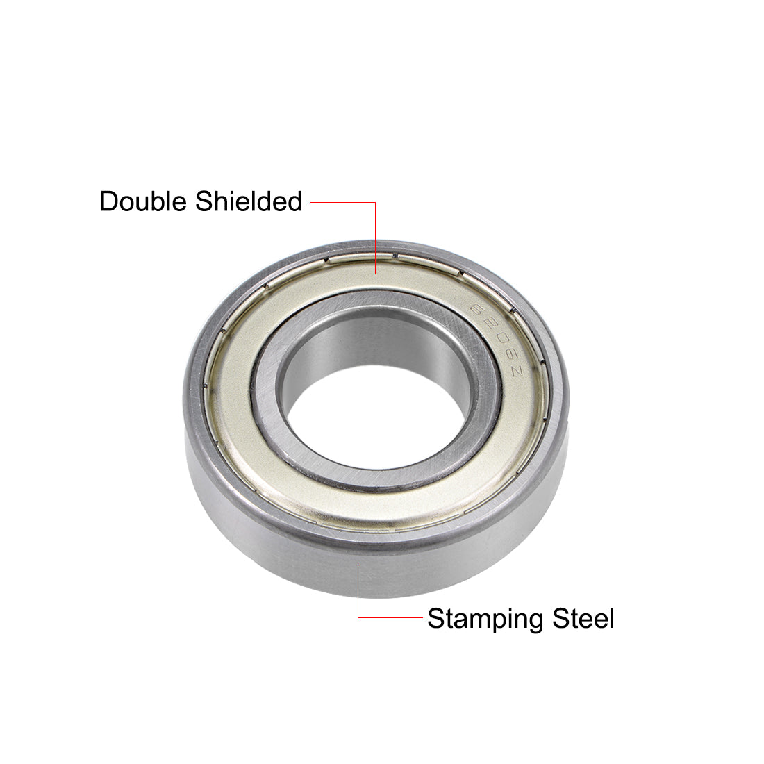 Harfington Deep Groove Ball Bearings Metric Double Shielded Chrome Steel ABEC3 Z1