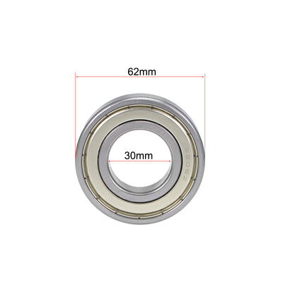 Harfington Deep Groove Ball Bearings Metric Double Shielded Chrome Steel ABEC3 Z1
