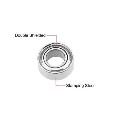 Harfington Deep Groove Ball Bearings Inch Double Shielded Chrome Steel ABEC-3