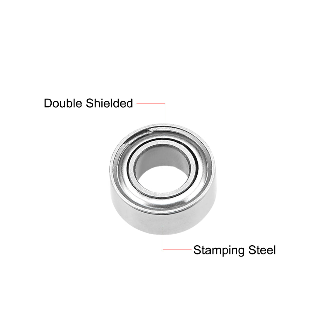 Harfington Deep Groove Ball Bearings Inch Double Shielded Chrome Steel ABEC-3 Z1