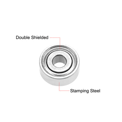 Harfington Deep Groove Ball Bearings Metric Double Shielded Chrome Steel P6 Z1