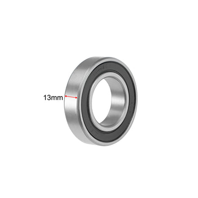 Harfington Uxcell Deep Groove Ball Bearing Double Sealed ABEC-3 Z1 Bearings