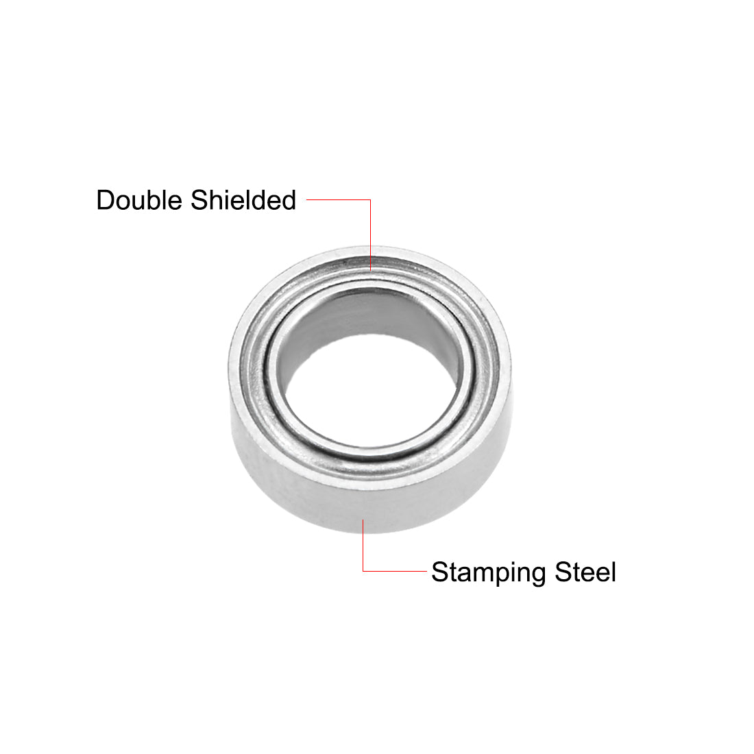 Harfington Deep Groove Ball Bearings Metric Double Shielded Chrome Steel P6 Z1