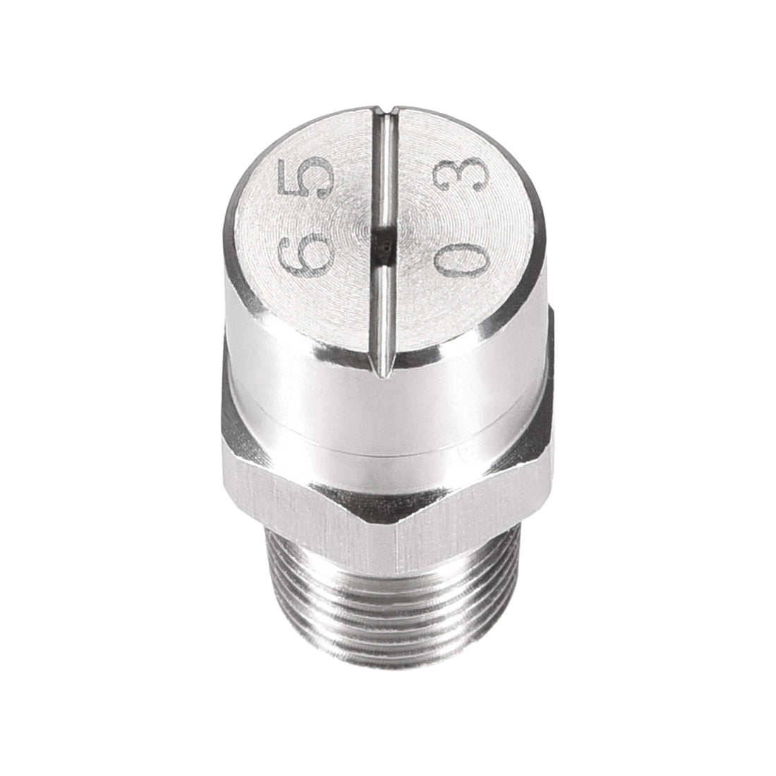 Harfington Flat Fan Spray Tip - 1/8BSPT Male Thread 304 Stainless Steel Nozzle - 65 Degree 1.1mm Orifice Diameter
