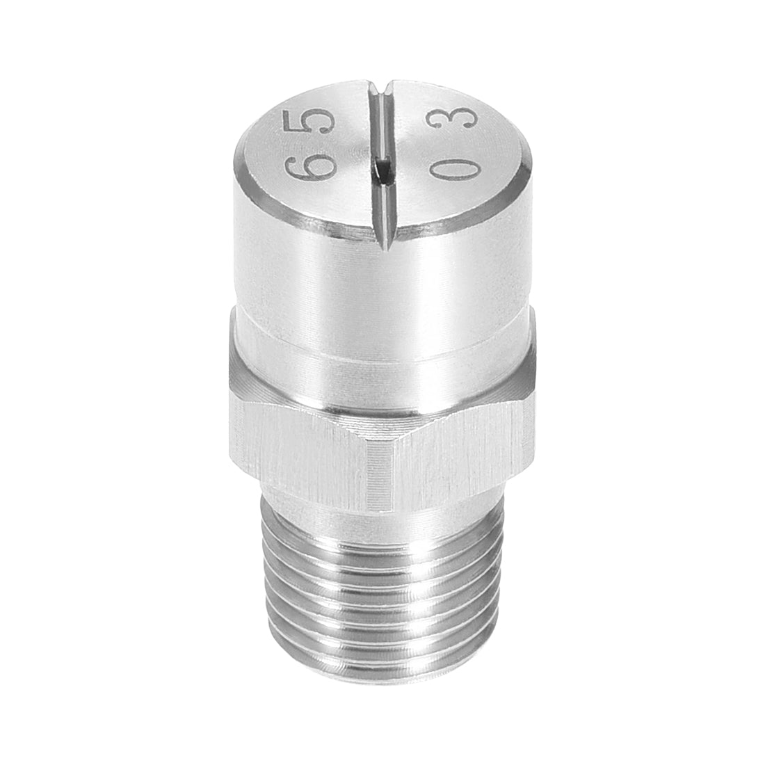 Harfington Flat Fan Spray Tip - 1/8BSPT Male Thread 304 Stainless Steel Nozzle - 65 Degree 1.1mm Orifice Diameter