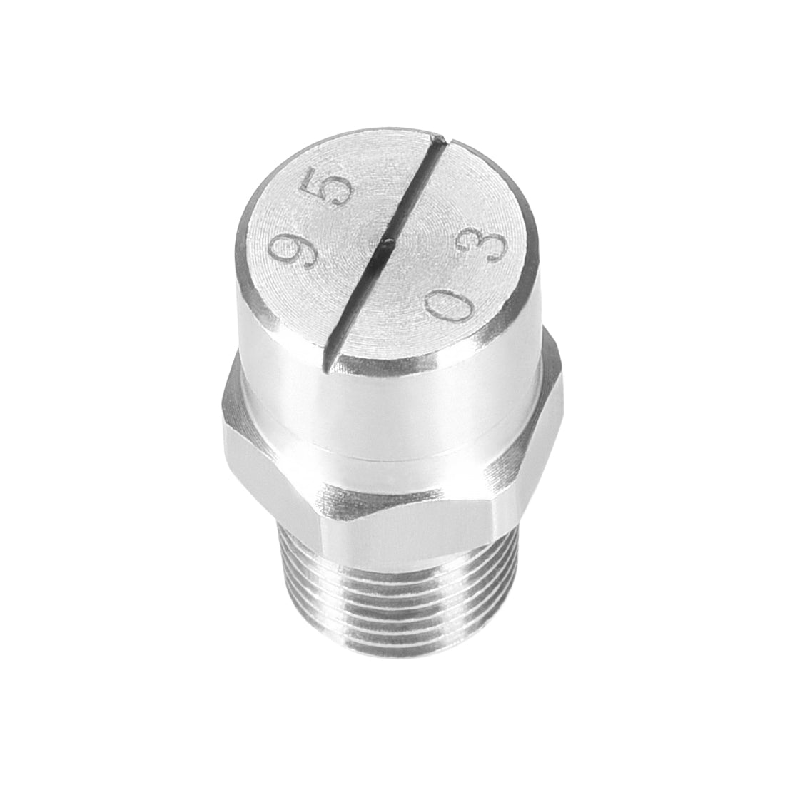 Harfington Flat Fan Spray Tip - 1/8BSPT Male Thread 304 Stainless Steel Nozzle - 95 Degree 1.1mm Orifice Diameter