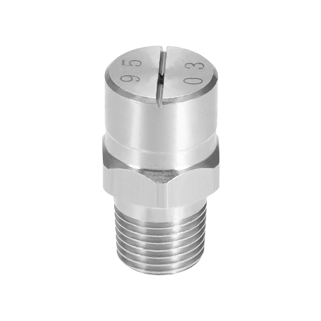 Harfington Flat Fan Spray Tip - 1/8BSPT Male Thread 304 Stainless Steel Nozzle - 95 Degree 1.1mm Orifice Diameter