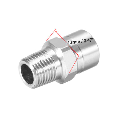 Harfington Flat Fan Spray Tip - 1/8BSPT Male Thread 304 Stainless Steel Nozzle - 95 Degree 1.1mm Orifice Diameter - 2 Pcs
