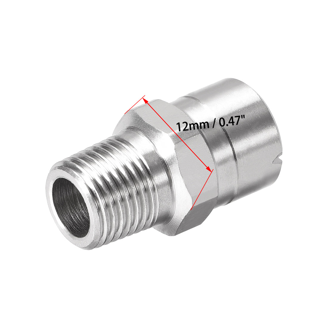 Harfington Flat Fan Spray Tip - 1/8BSPT Male Thread 304 Stainless Steel Nozzle - 95 Degree 2mm Orifice Diameter - 2 Pcs