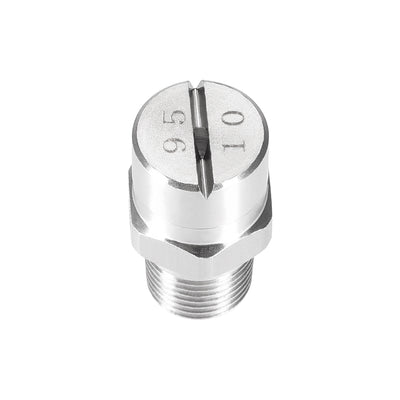 Harfington Flat Fan Spray Tip - 1/8BSPT Male Thread 304 Stainless Steel Nozzle - 95 Degree 2mm Orifice Diameter - 2 Pcs