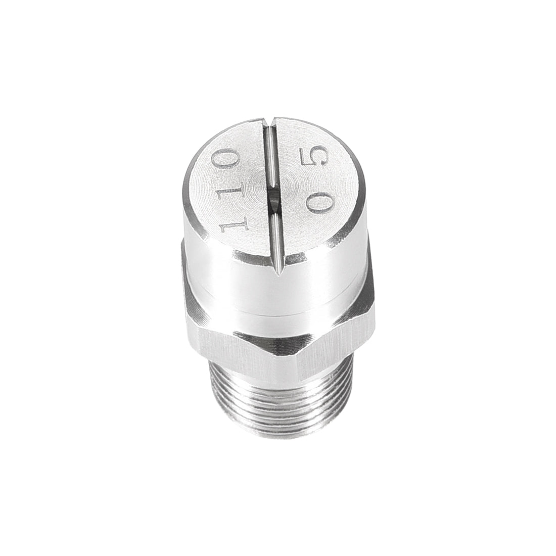 Harfington Flat Fan Spray Tip - 1/8BSPT Male Thread 304 Stainless Steel Nozzle - 110 Degree 1.4mm Orifice Diameter - 2 Pcs