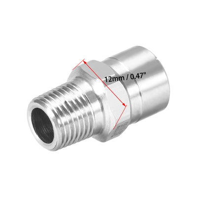 Harfington Flat Fan Spray Tip - 1/8BSPT Male Thread 304 Stainless Steel Nozzle - 110 Degree 2mm Orifice Diameter - 2 Pcs