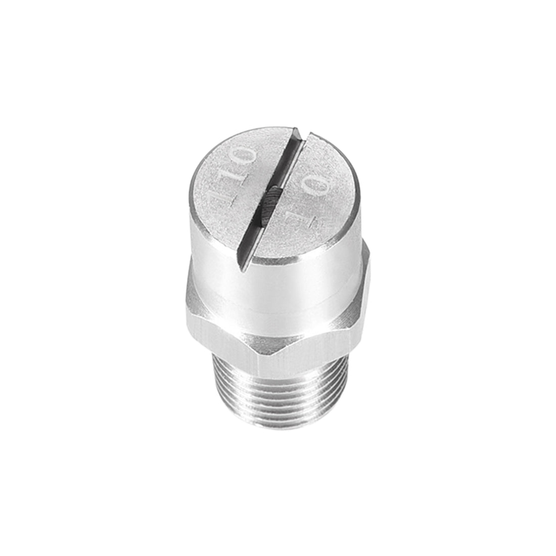 Harfington Flat Fan Spray Tip - 1/8BSPT Male Thread 304 Stainless Steel Nozzle - 110 Degree 2mm Orifice Diameter - 2 Pcs