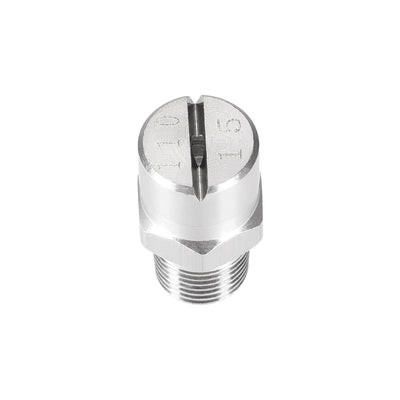 Harfington Flat Fan Spray Tip - 1/8BSPT Male Thread 304 Stainless Steel Nozzle - 110 Degree 2.4mm Orifice Diameter