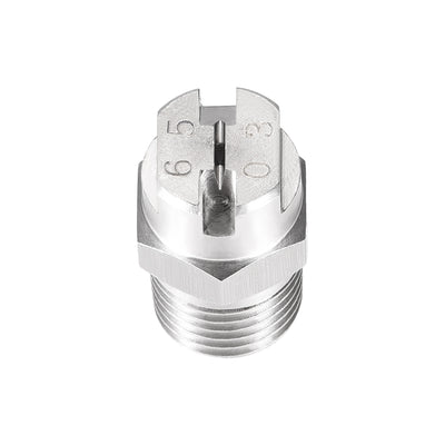 Harfington Flat Fan Spray Tip - 1/4BSPT Male Thread 304 Stainless Steel Nozzle - 65 Degree 1.1mm Orifice Diameter