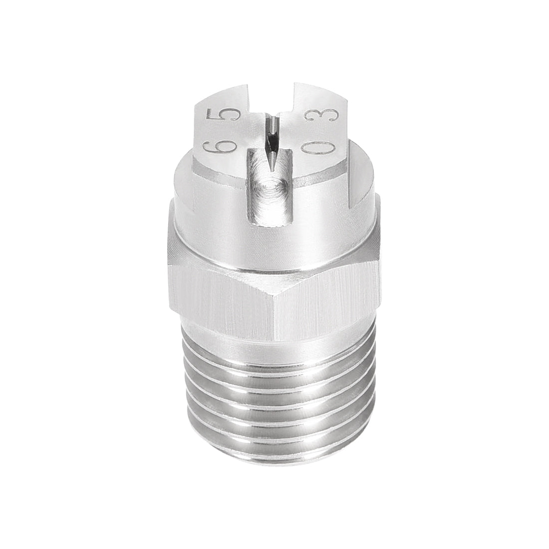 Harfington Flat Fan Spray Tip - 1/4BSPT Male Thread 304 Stainless Steel Nozzle - 65 Degree 1.1mm Orifice Diameter