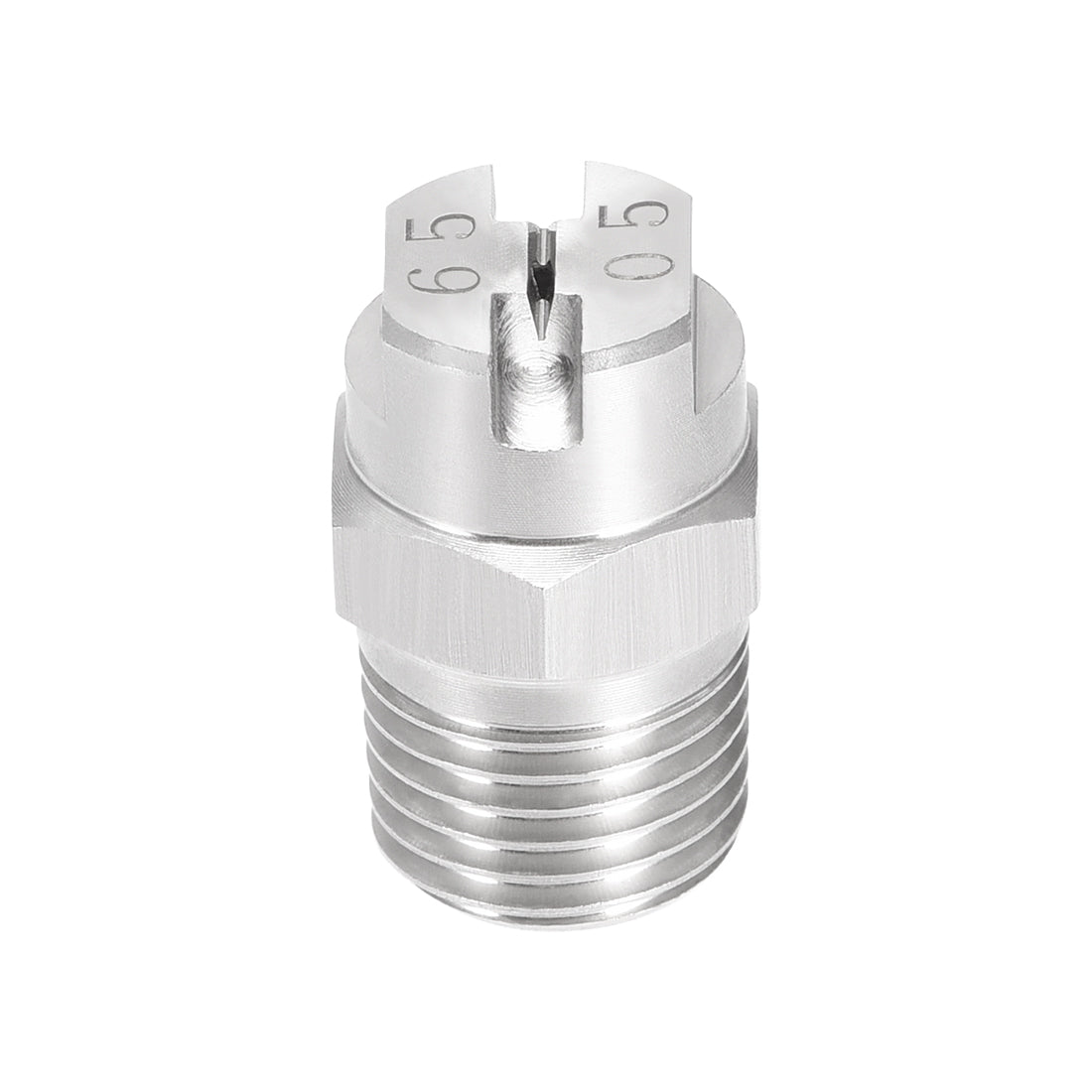 Harfington Flat Fan Spray Tip - 1/4BSPT Male Thread 304 Stainless Steel Nozzle - 65 Degree 1.4mm Orifice Diameter