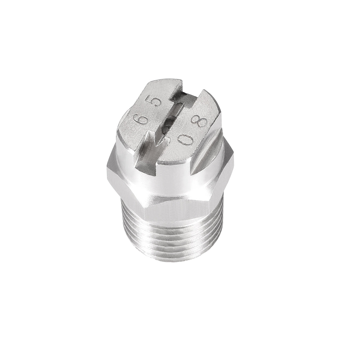 Harfington Flat Fan Spray Tip - 1/4BSPT Male Thread 304 Stainless Steel Nozzle - 65 Degree 1.8mm Orifice Diameter