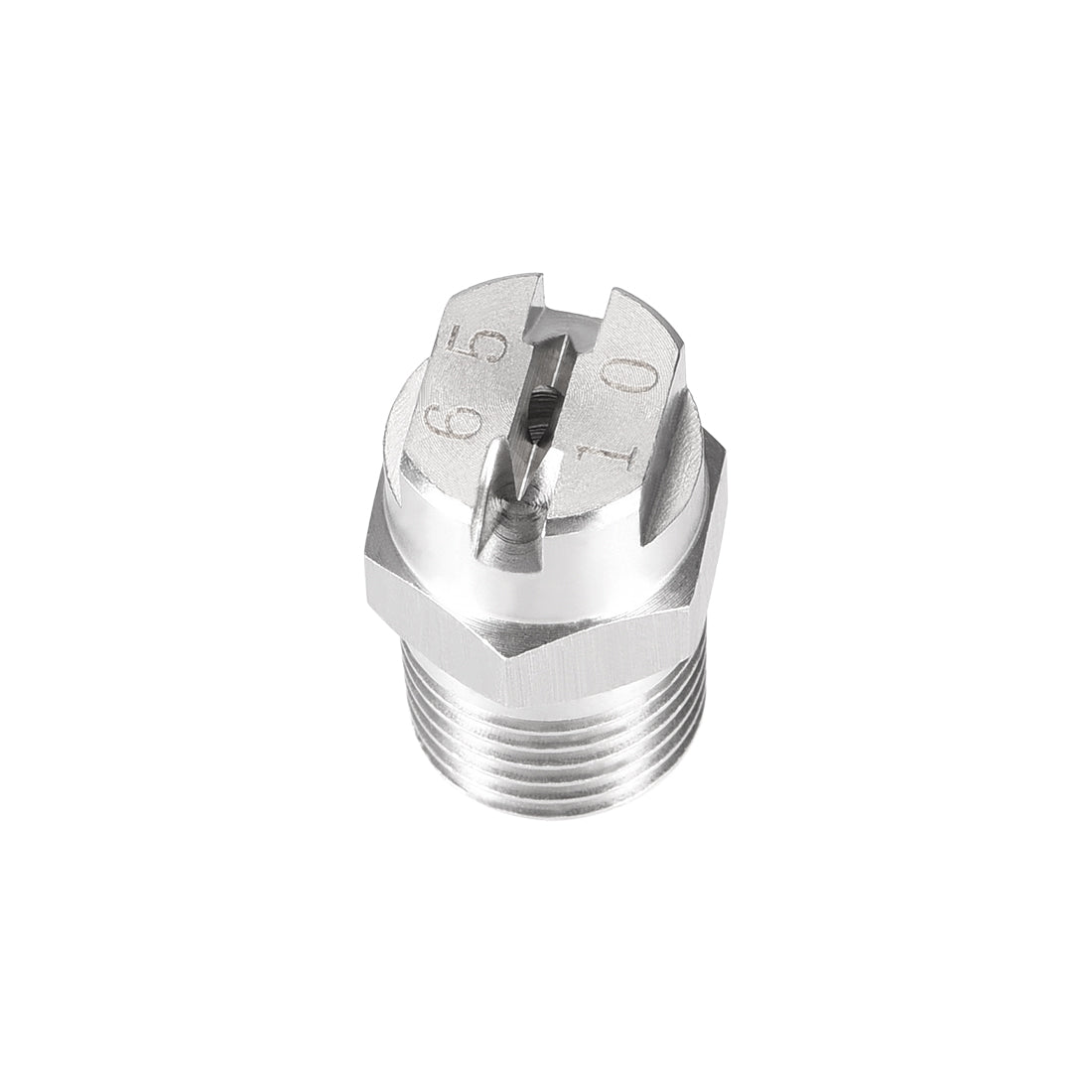 Harfington Flat Fan Spray Tip - 1/4BSPT Male Thread 304 Stainless Steel Nozzle - 65 Degree 2mm Orifice Diameter
