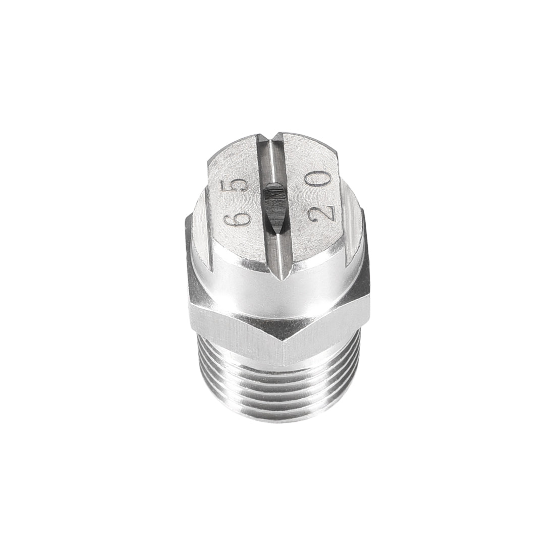 Harfington Flat Fan Spray Tip - 1/4BSPT Male Thread 304 Stainless Steel Nozzle - 65 Degree 2.8mm Orifice Diameter