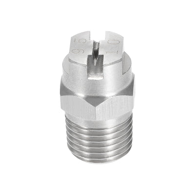 Harfington Flat Fan Spray Tip - 1/4BSPT Male Thread 304 Stainless Steel Nozzle - 95 Degree 2mm Orifice Diameter